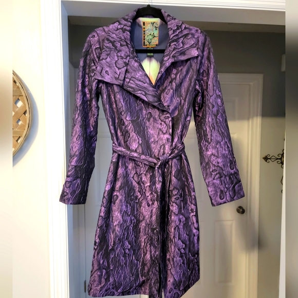 Two Old Hippies Jackets & Blazers - 2OH Threads-Two Old Hippies Iridescent Trench-Purple/Black-Sz SmallMSRP $399-NWT